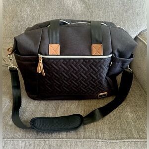 Dikaslon Stylish Black Diaper Bag Tote for Mom or Dad 🖤💼